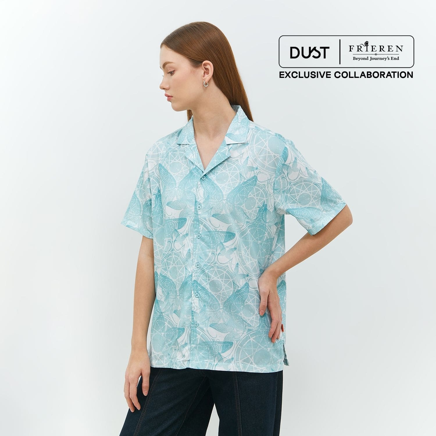 DUST Kemeja Unisex Magic Spell Abstrak Hijau (D.14312-U)