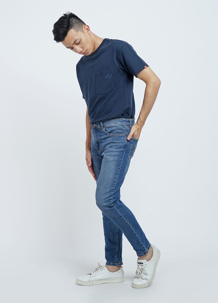 DUST Celana Slim Jeans Jekara Biru Comfease (D. 3709-DM)