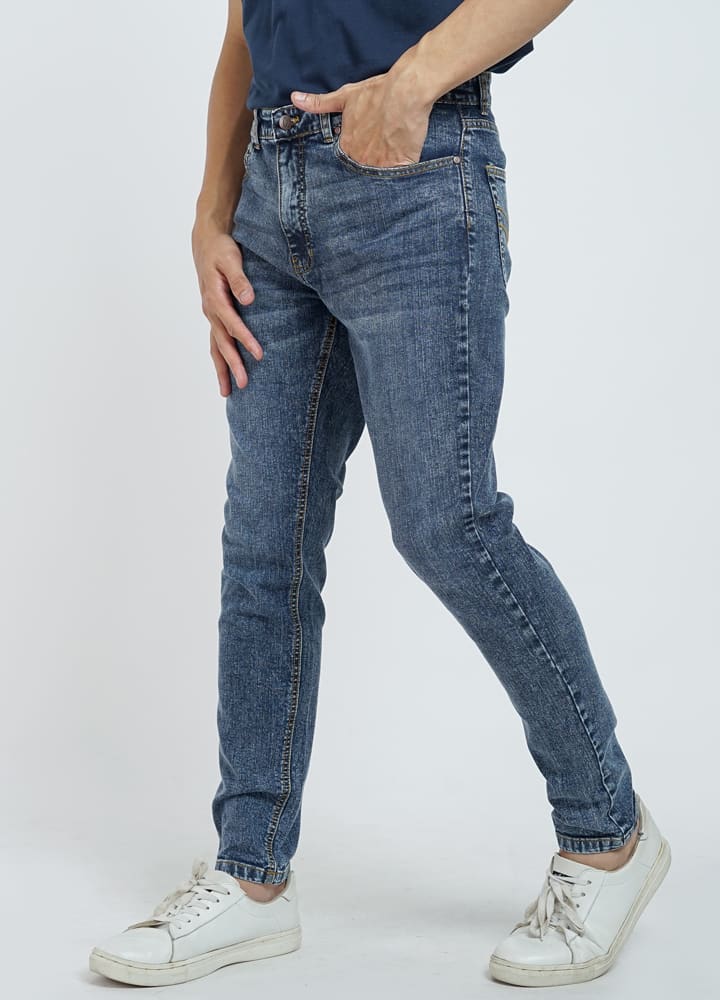 DUST Celana Slim Jeans Jekara Biru Comfease (D. 3709-DM)
