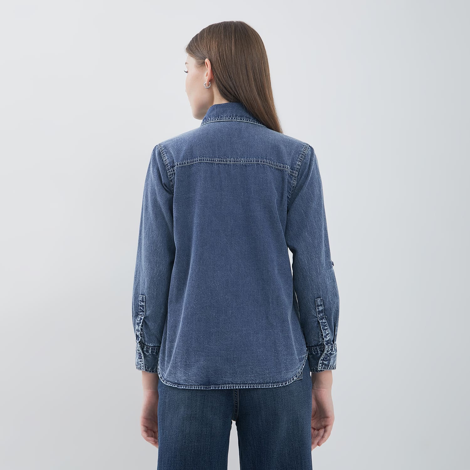 DUST Kemeja Denim Wening Acid Wash (D.116542)