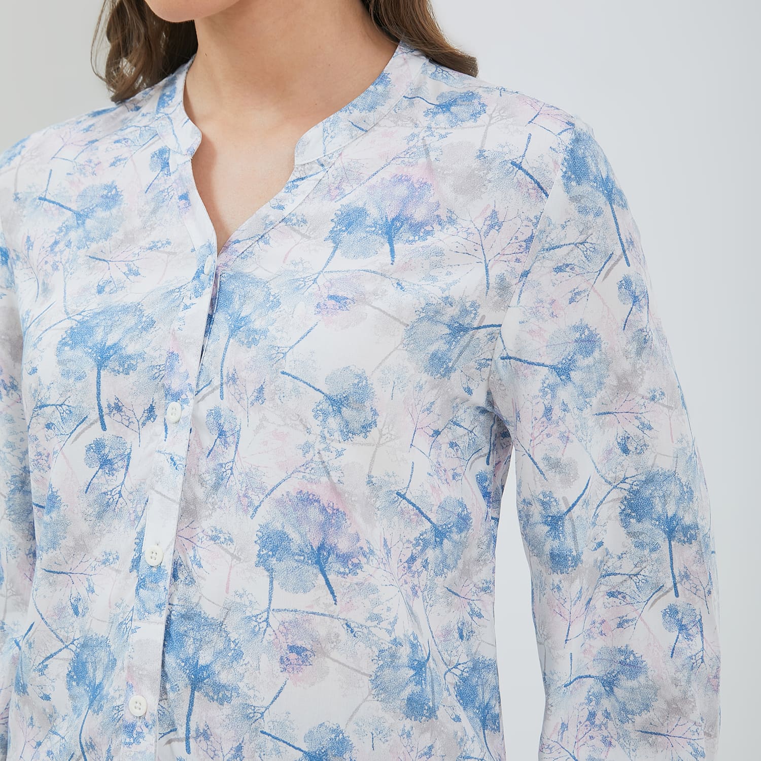 DUST Blouse Narva Abstrak Biru ECOVERO™ Comfease (D.116547)