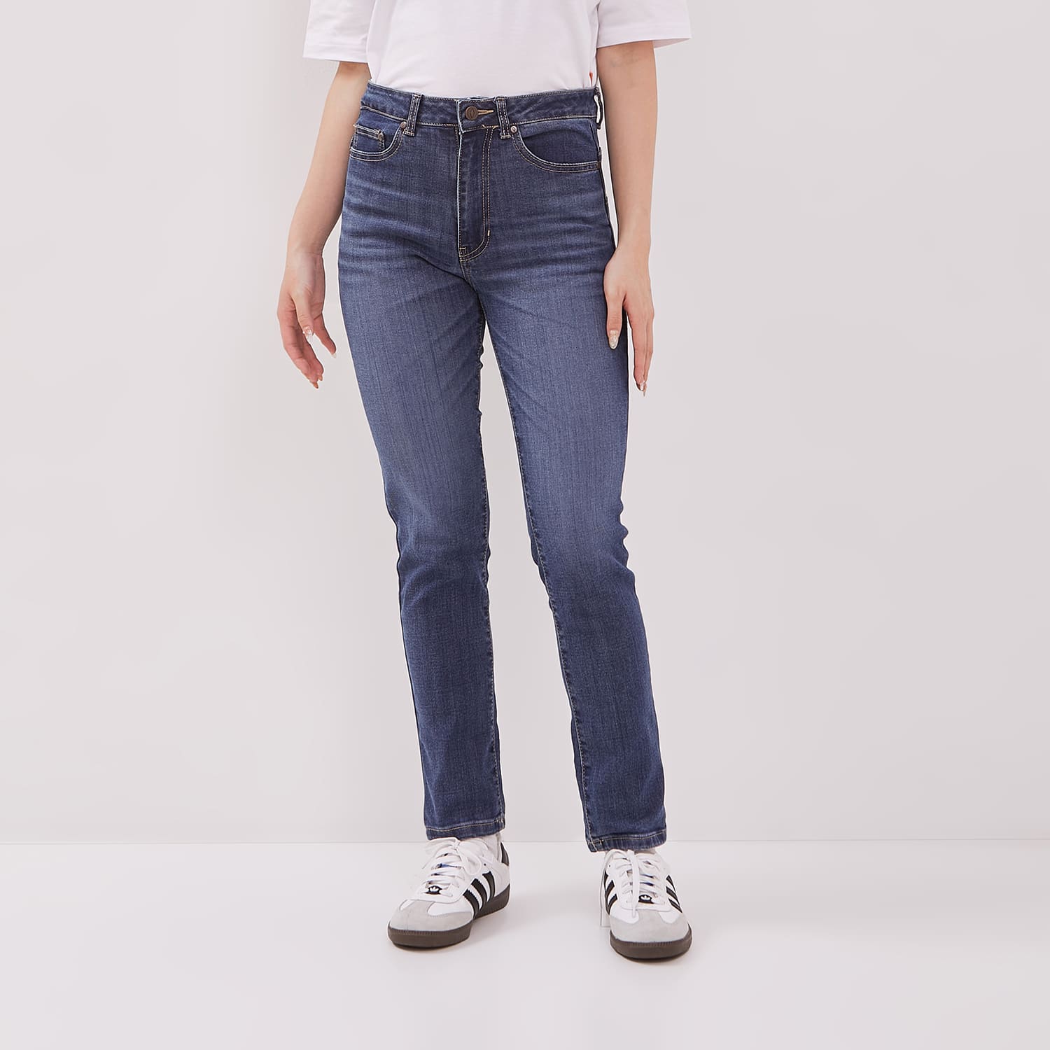 DUST Celana High Rise Skinny Jeans Sandita Biru (D. 3635-HR)