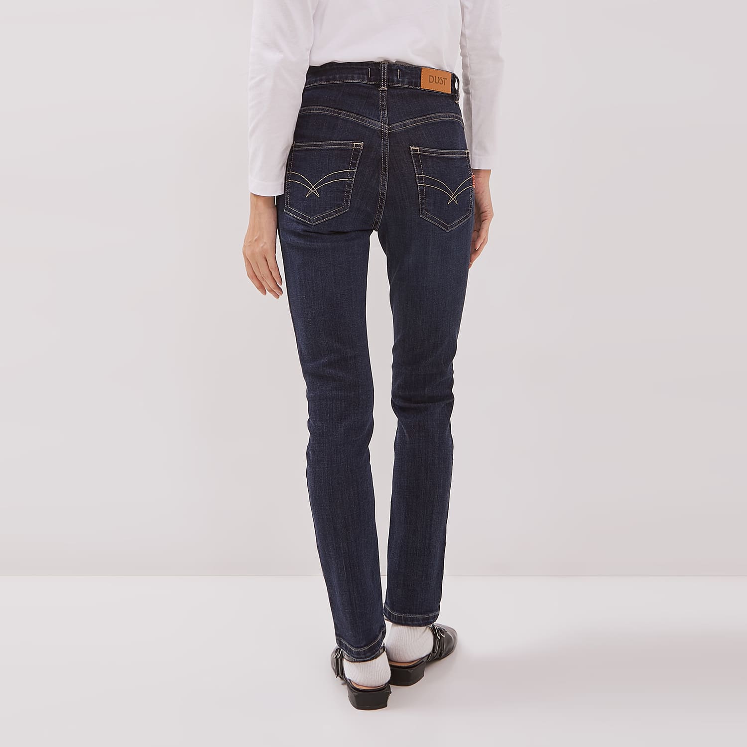 DUST Celana High Rise  Skinny Jeans Sandita Dark Blue (D. 3634-HR)