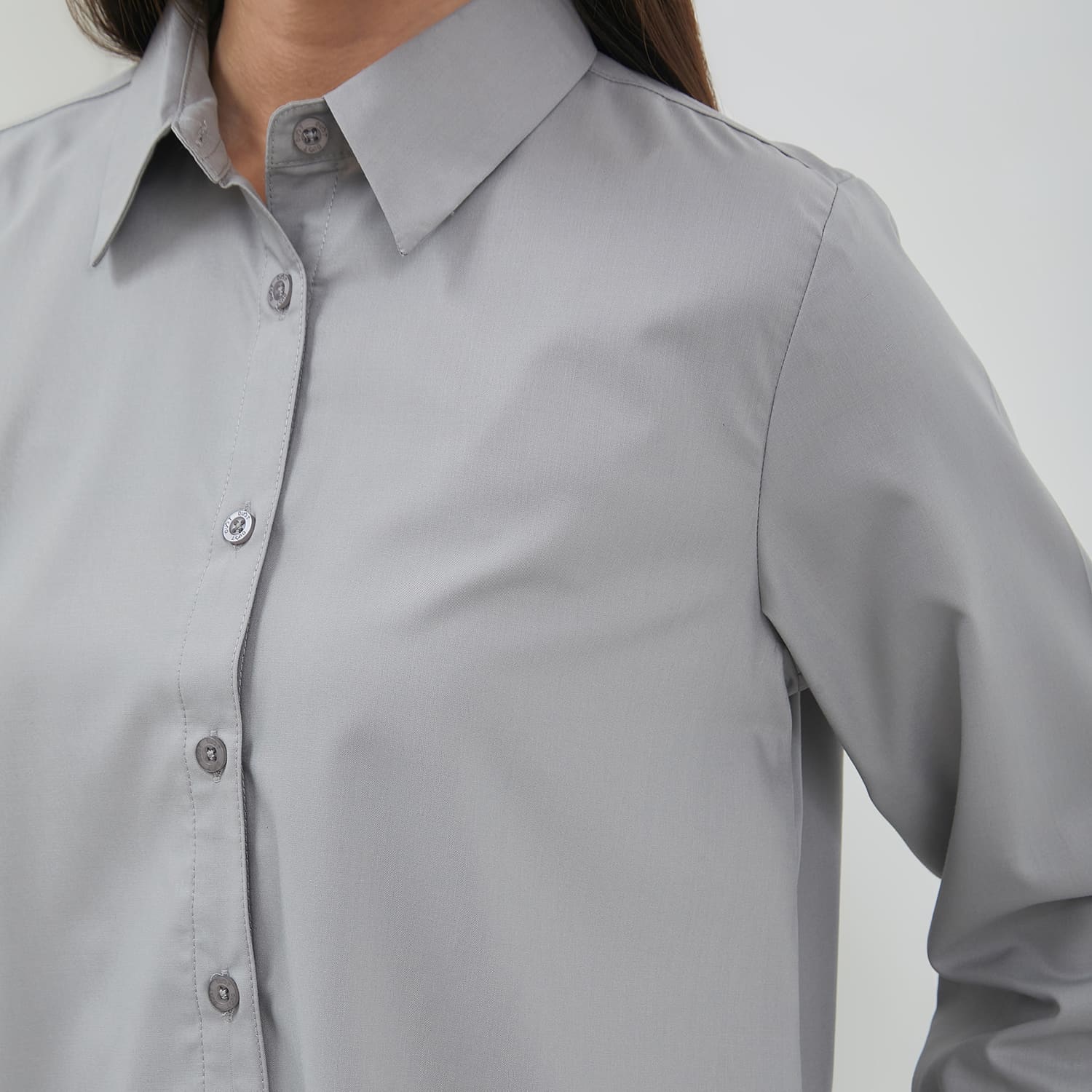 DUST Kemeja 7/8 Avira Light Grey (D.13219)