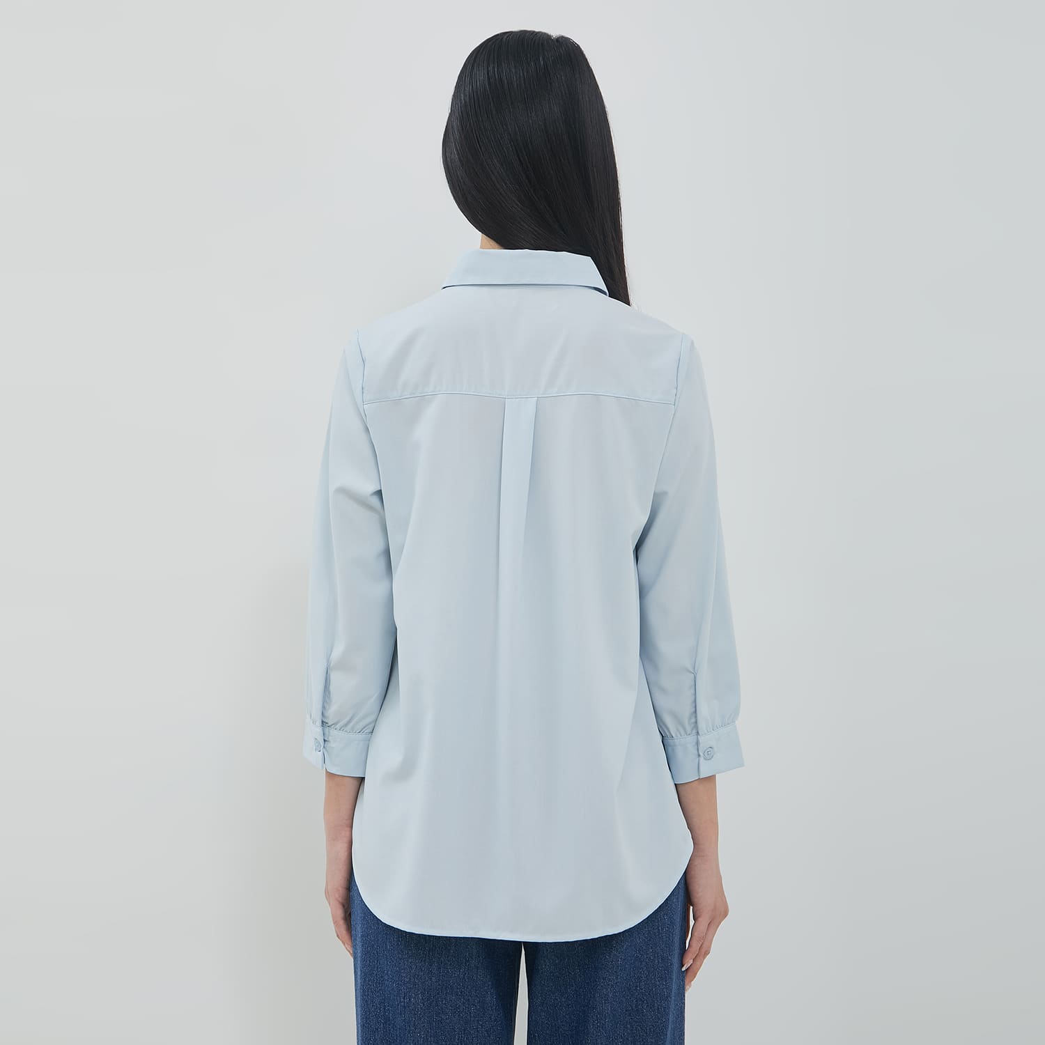 DUST Kemeja 7/8 Avira Light Blue (D.13221) 