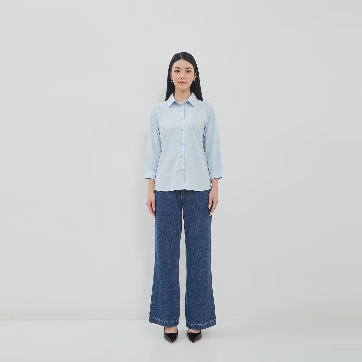 DUST Kemeja 7/8 Avira Light Blue (D.13221) 