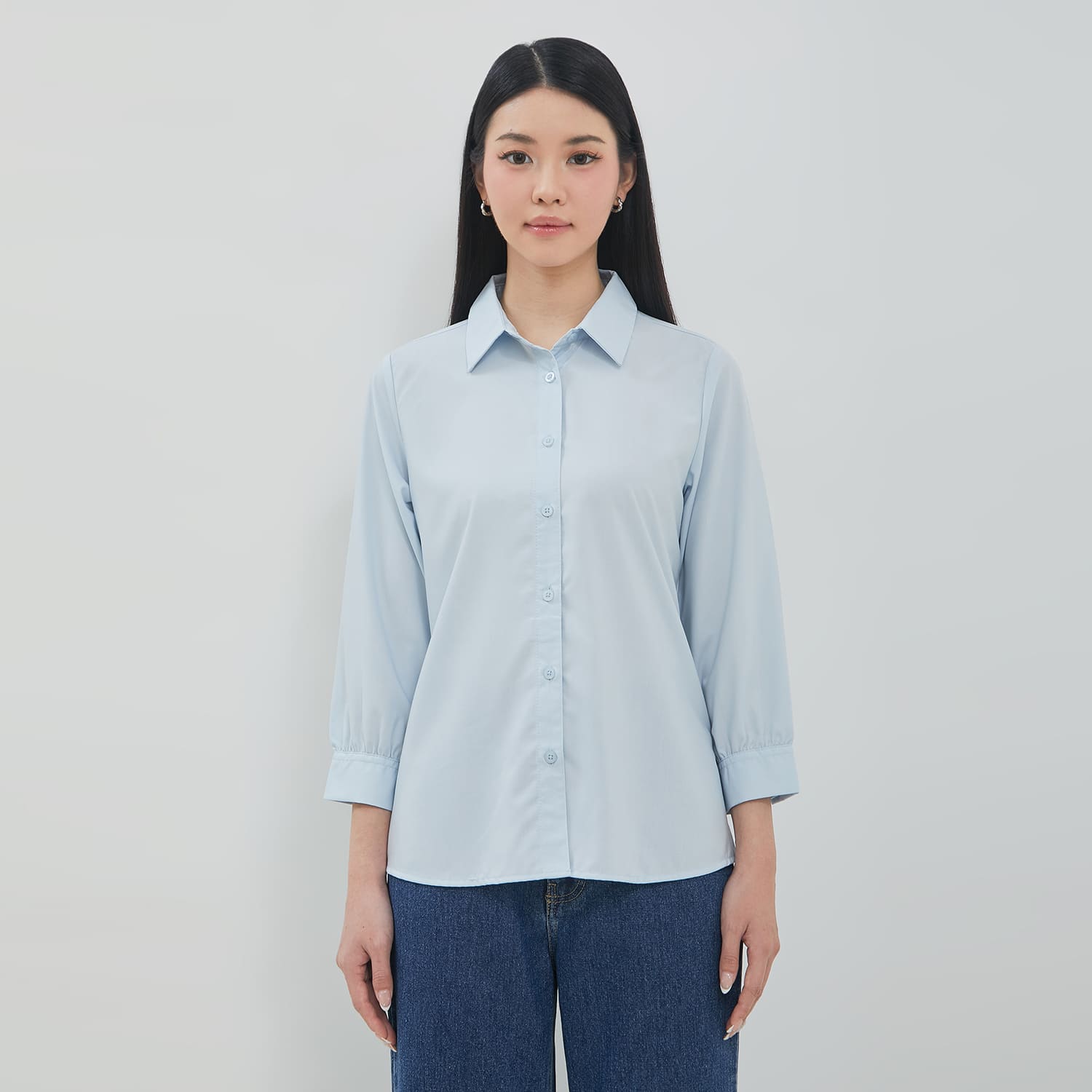 DUST Kemeja 7/8 Avira Light Blue (D.13221) 