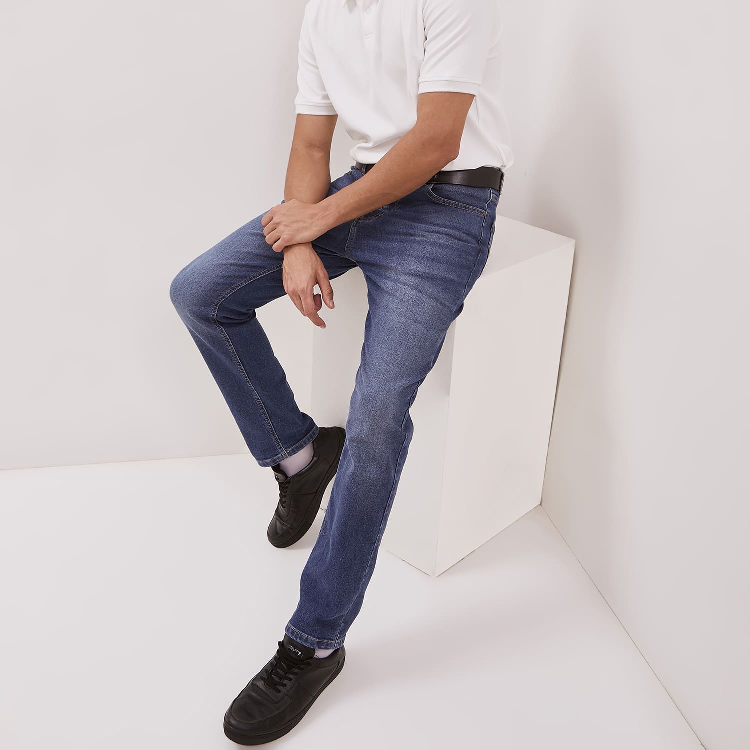 DUST Celana Straight Jeans Baril Blue (DM.3105)