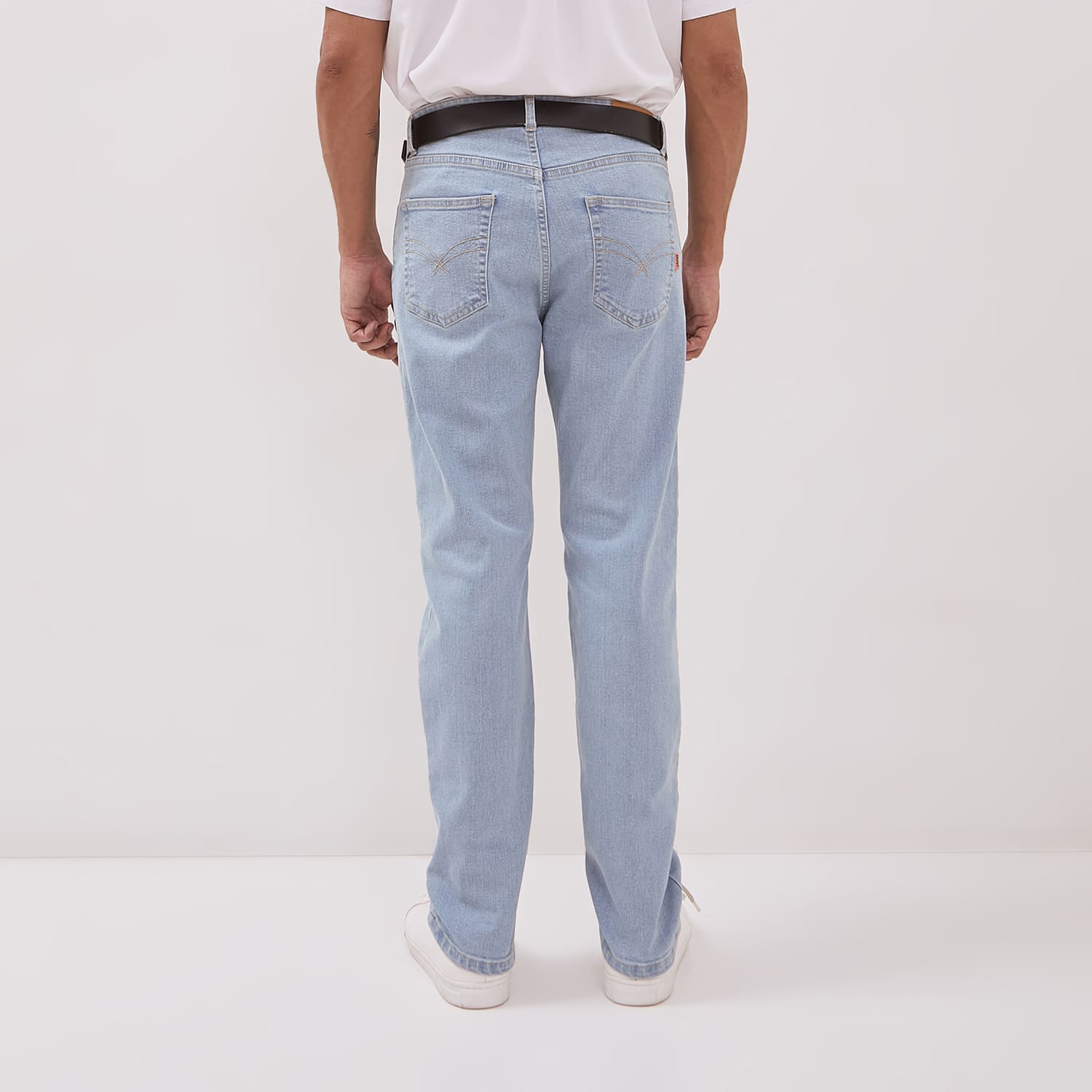 DUST Celana Straight Jeans Baril Medium Light Blue (DM.3106)