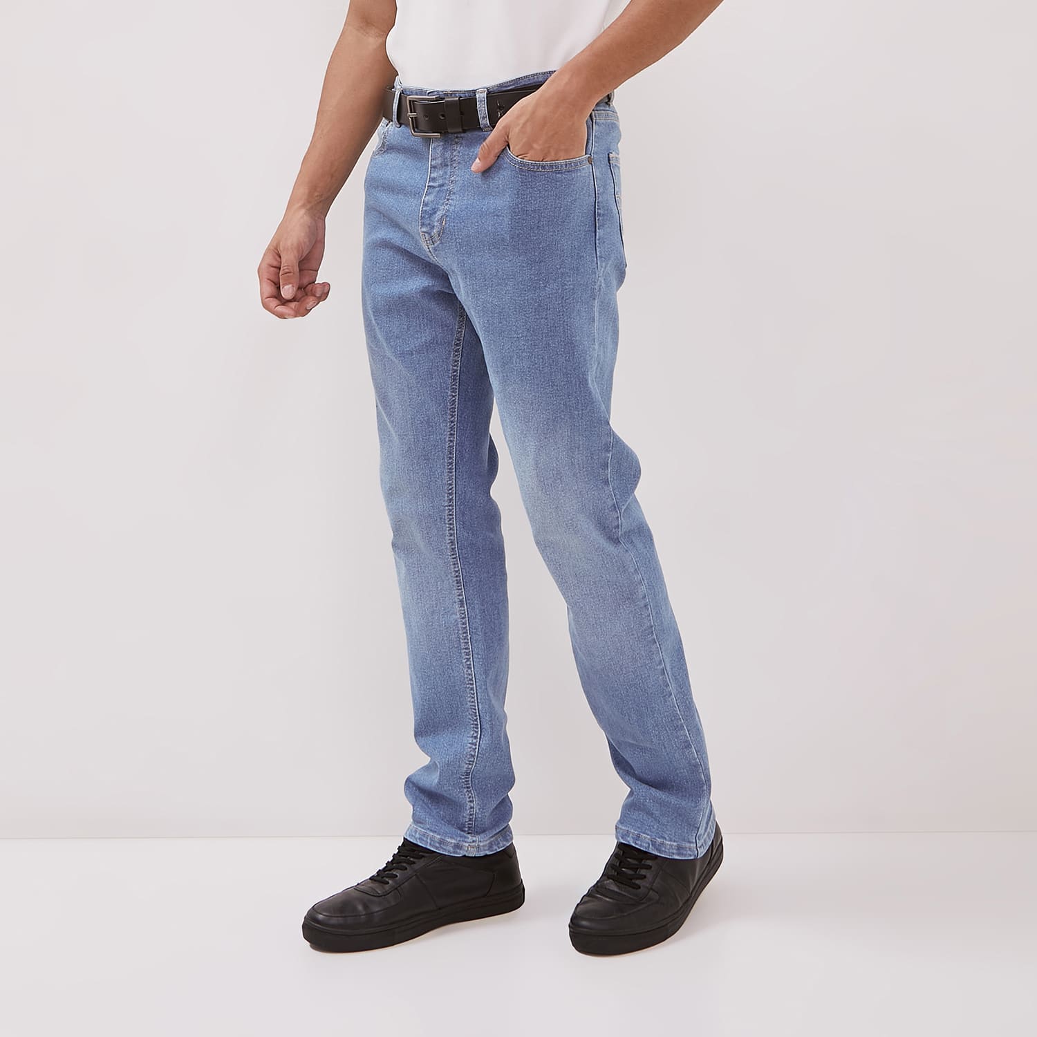 DUST Celana Straight Jeans Baril Light Blue (DM.3107)