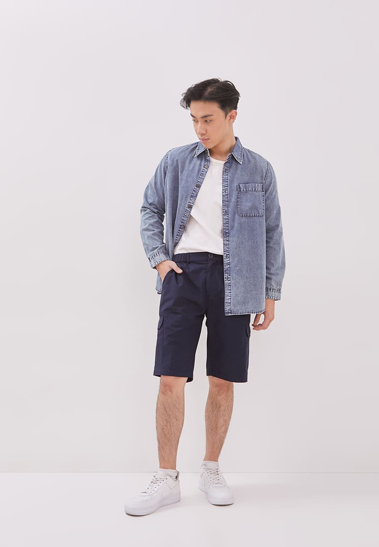 DUST Celana Short Pant Oliver Navy (DM.3402)