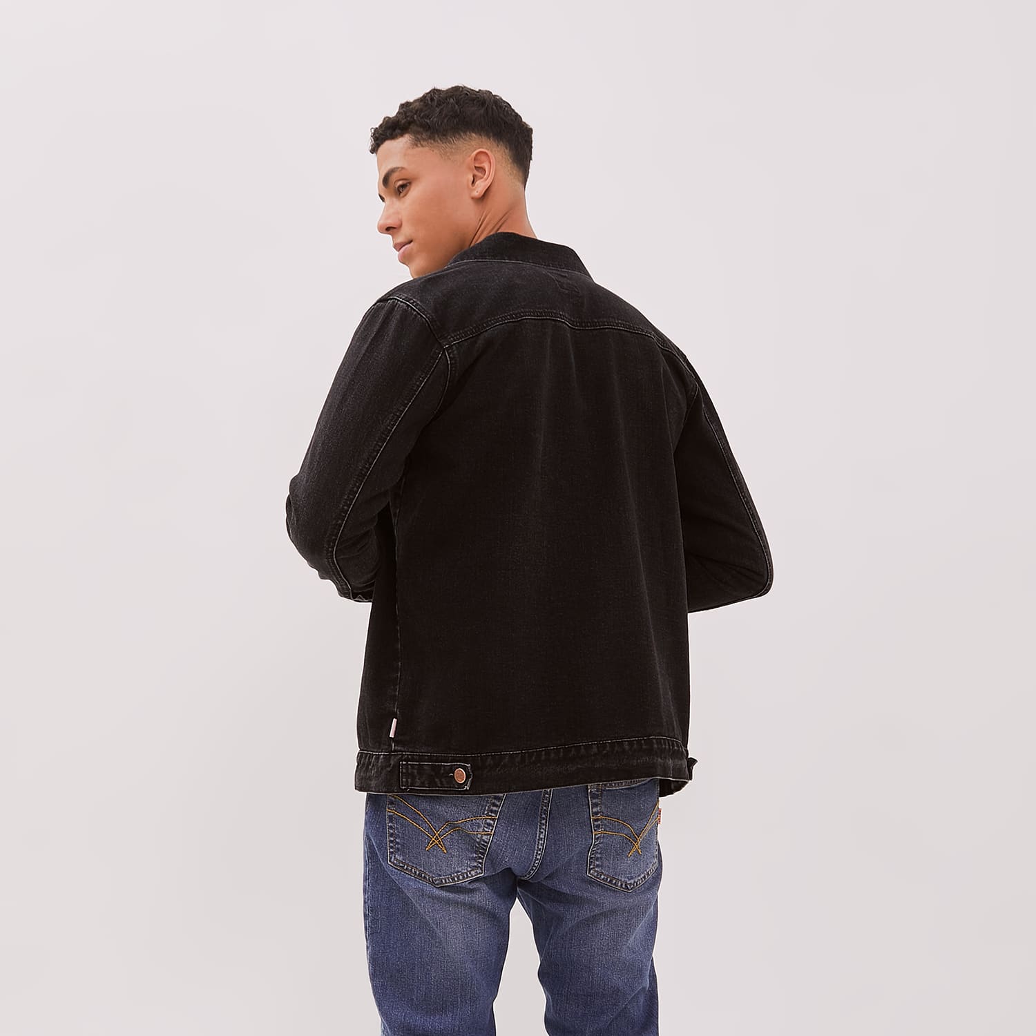 DUST Jaket Denim Shaka Hitam (DM.6115)