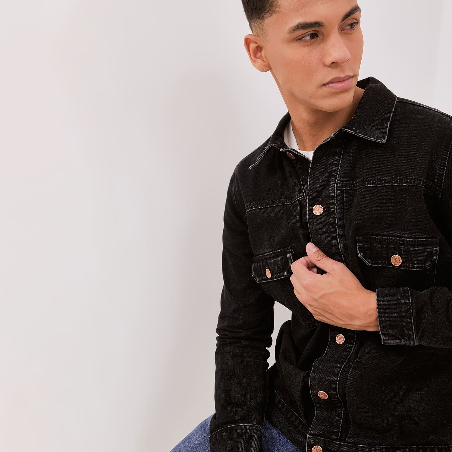 DUST Jaket Denim Shaka Hitam (DM.6115)