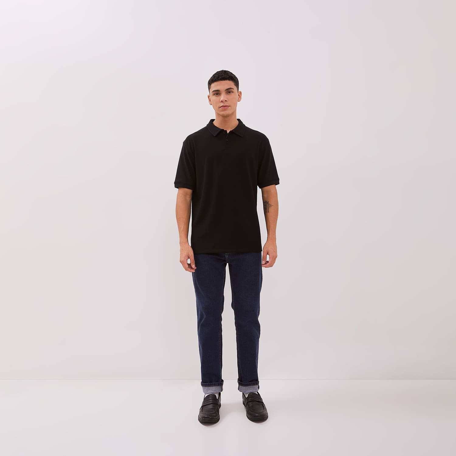 DUST Kaos Polo Bian Hitam (DM.7612)