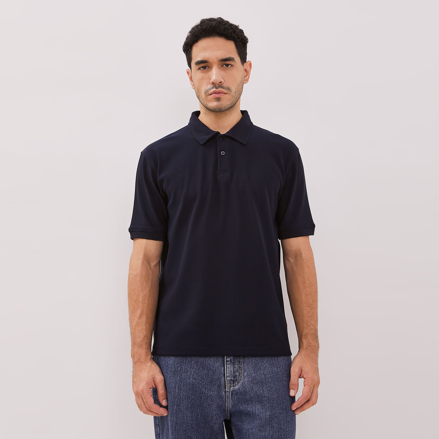 DUST Kaos Polo Bian Navy (DM.7613)