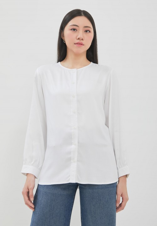 Image DUST Blouse Vyara Putih Comfease (D.116539)
