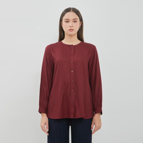 Image DUST Blouse Vyara Maroon Comfease (D.116540)