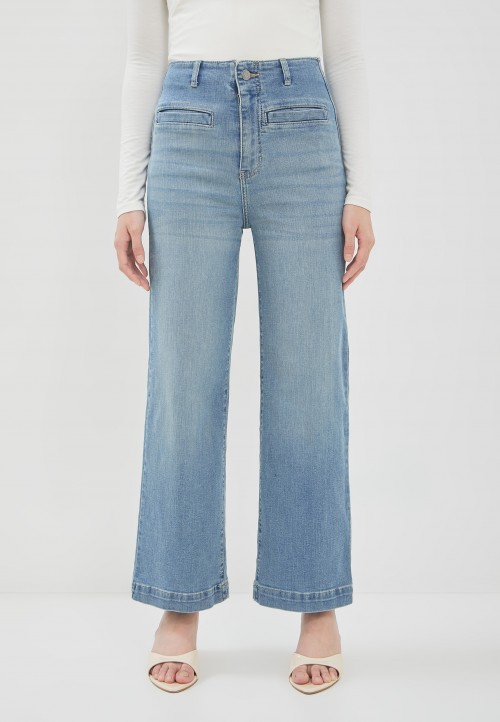 Image DUST Celana Waistless Wide Leg Jeans Narbita Medium Blue (D.39168)